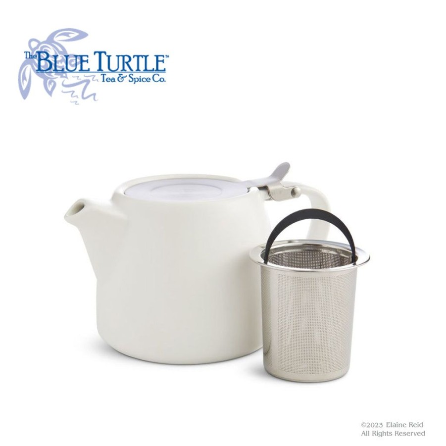 Teaware & Miscellaneous Uptown On Main | Teapot - White 3 Cup